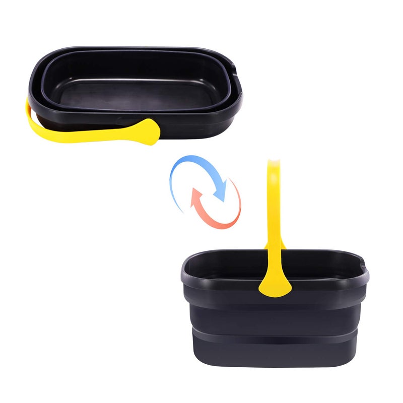 Yocada Collapsible Plastic Bucket Mop Bucket 10L (2.6Gallon) Cleaning Washing Basket for Sponge&Flat&Cotton Mop Cleaning Washing - Image 5